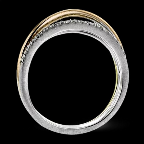 New 925 Silver 3 color Stackable Diamond Ring - Picture 3 of 4